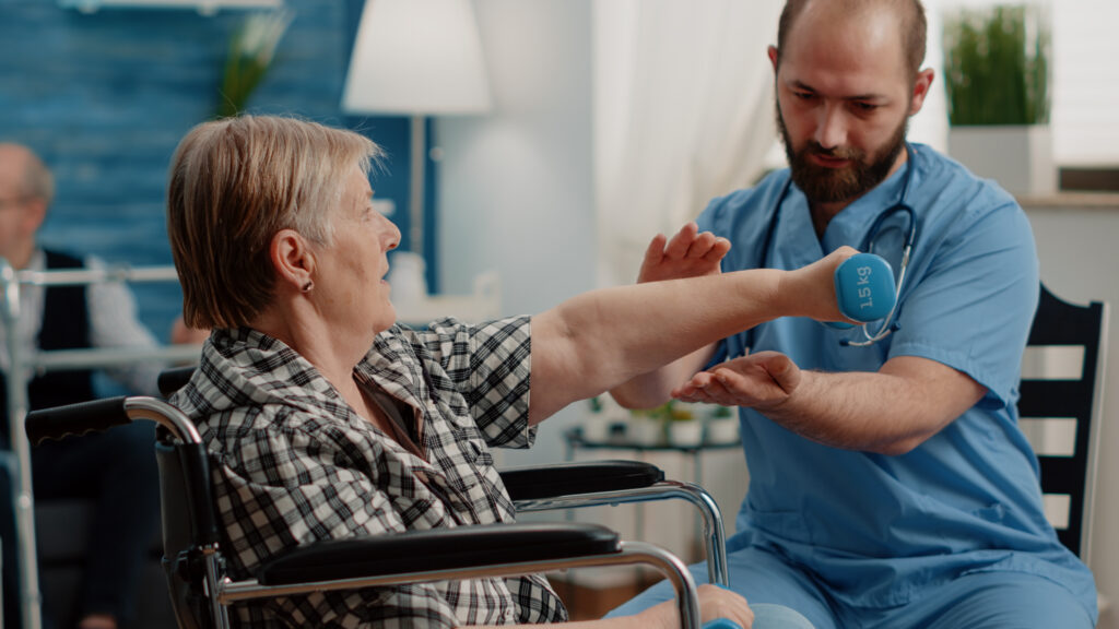 Physical Therapist Assistant working with a patient