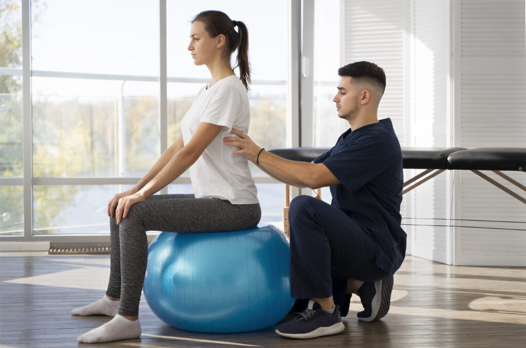 A Physical Therapist Assistant helping a patient